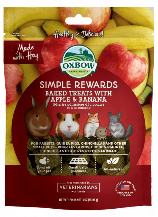 heavy-duty pet gate-Oxbow Simple Rewards Baked Treats with Apple & Banana