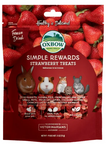 anti-anxiety pet bed-Oxbow Simple Rewards Strawberry Treats (0.5-oz)