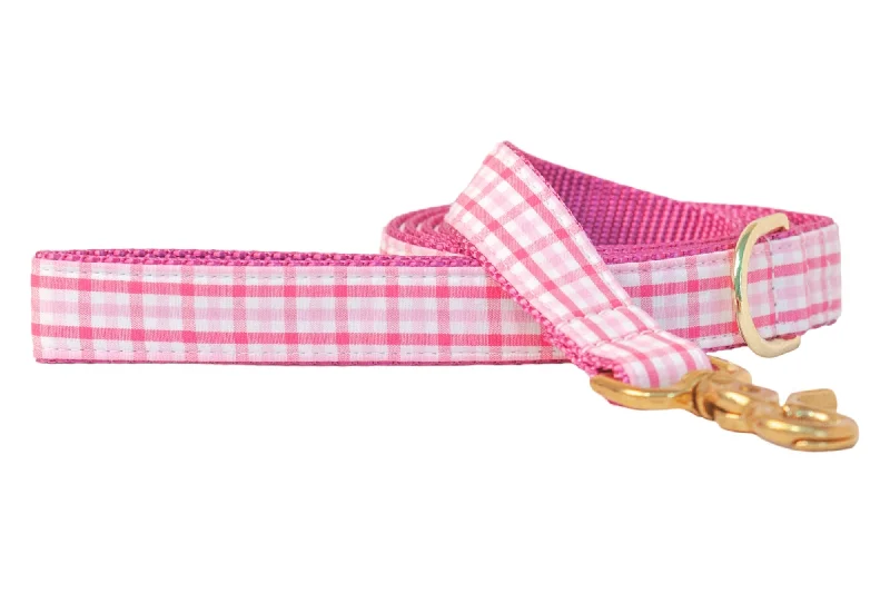 large-capacity cat litter box-Palmer Pink Gingham Dog Leash