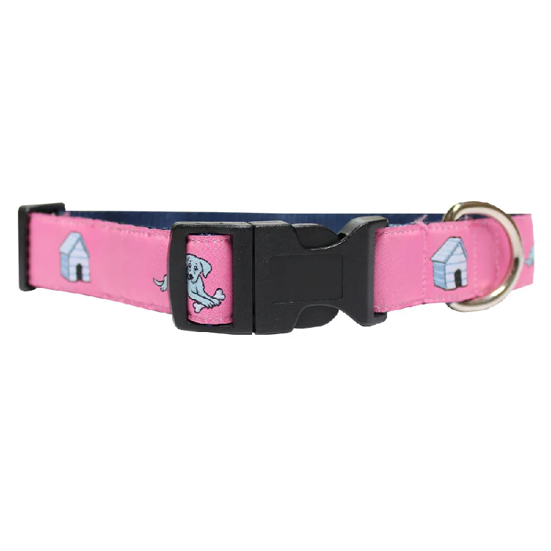 adjustable pet ramp-Panama Pink In the Dog House Dog Collar