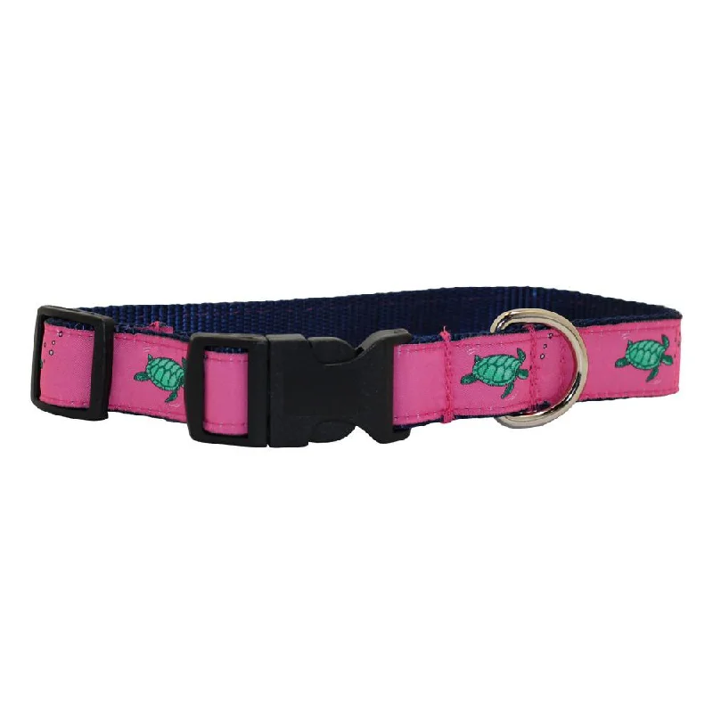 interactive cat toy-Panama Pink Sea Turtle Dog Collar