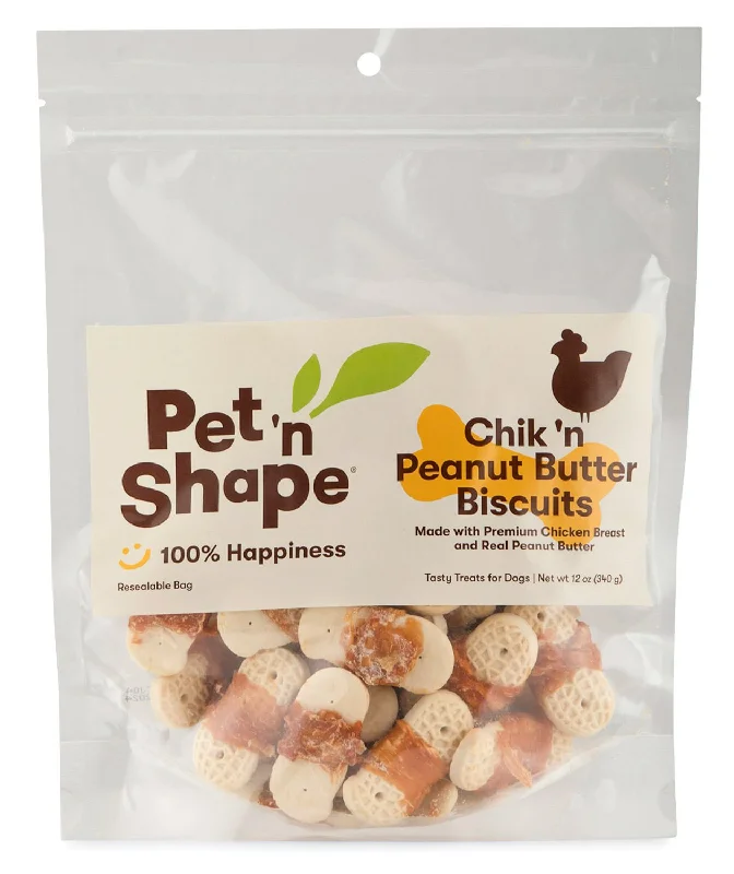 orthopedic cat bed-Pet n Shape Chik 'n Peanut Butter Biscuits, 12 oz