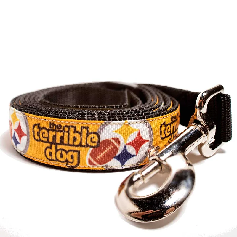 pet seatbelt attachment-Pittsburgh Steelers Terrible Dog Leash