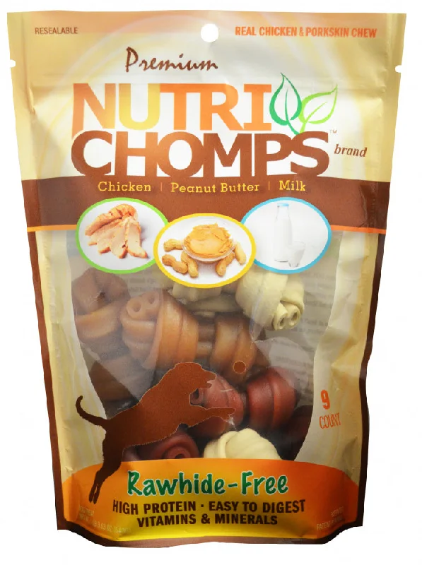 flea and tick prevention-Premium Nutri Chomps Assorted Flavor Knots Dog Treats