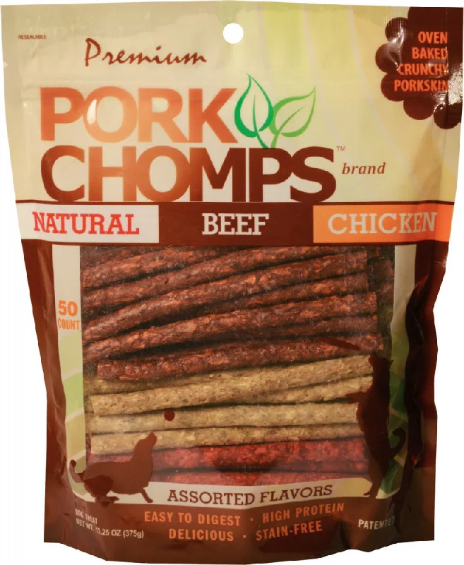 automatic pet feeder-Premium Pork Chomps Oven Roasted Crunchy & Munchy Assorted Dog Treats