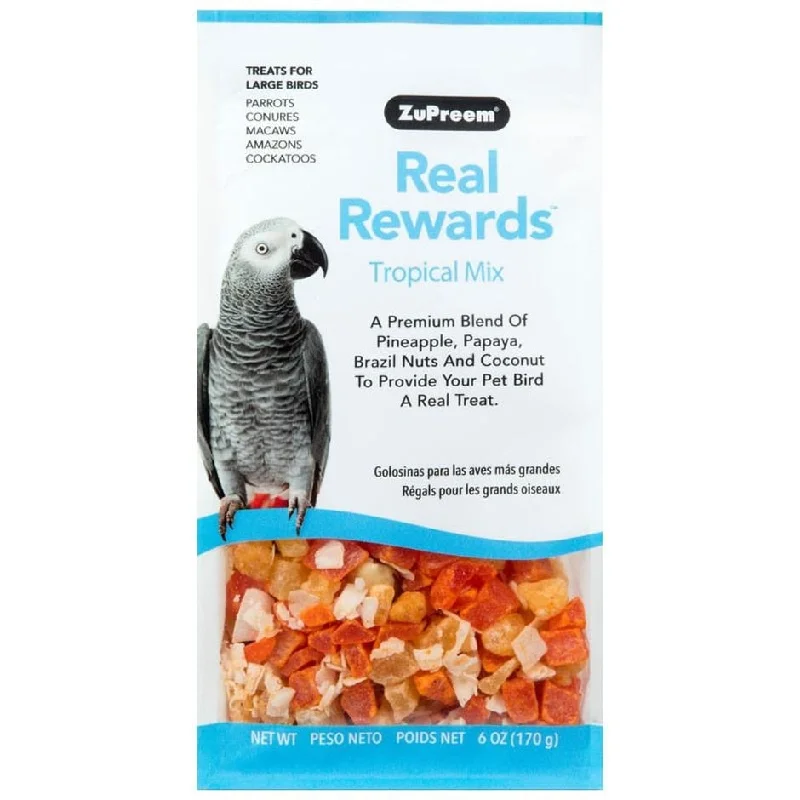 bird cage accessories-REAL REWARDS TROPICAL MIX LARGE BIRD TREATS