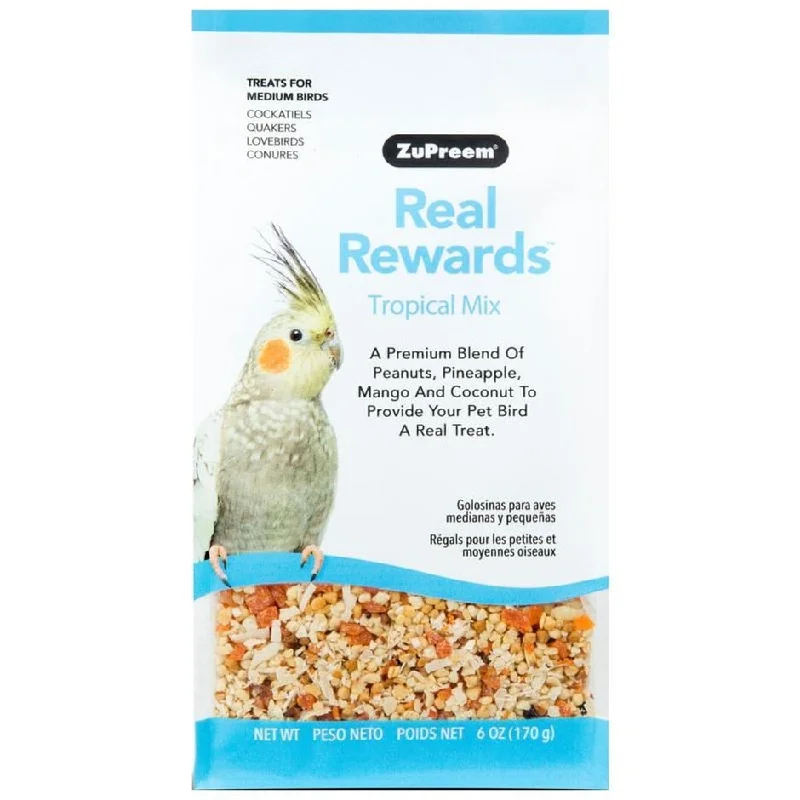 cat water fountain-REAL REWARDS TROPICAL MIX MEDIUM BIRD TREATS