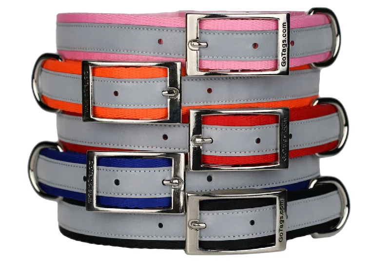 reflective pet harness-Reflective Dog Collar with Metal Buckle