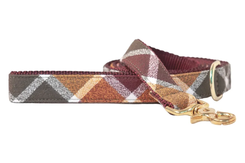 vet-approved dog chew-Spiced Cider Flannel Dog Leash