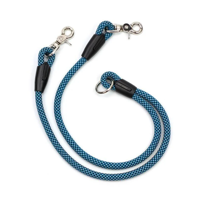 chew-resistant dog bed-Splitter Dog Leash - Blues