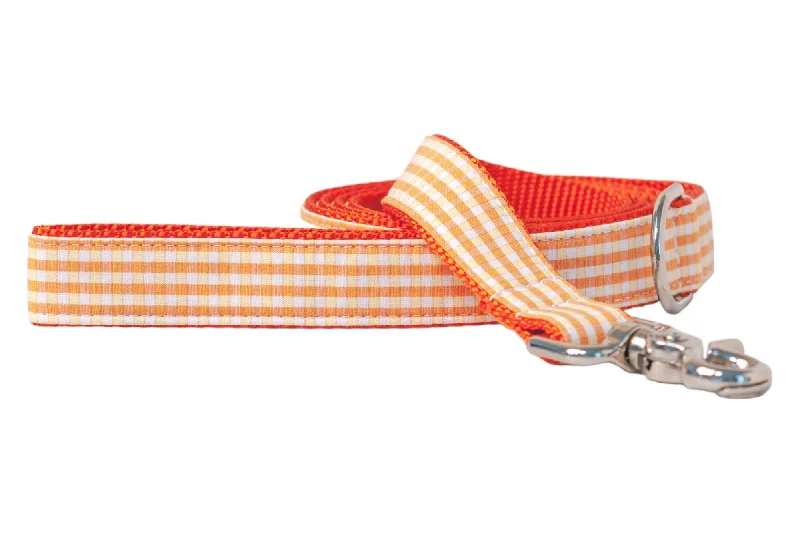 sun-protection dog shirt-Sunny Gingham Dog Leash