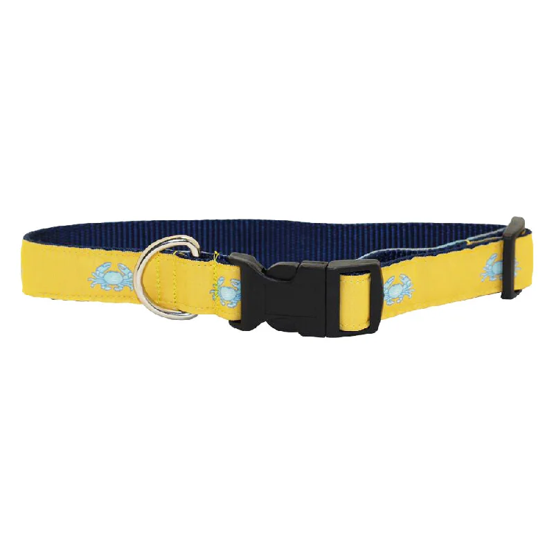 flea and tick prevention-Sunshine Yellow Boiled Crab Dog Collar