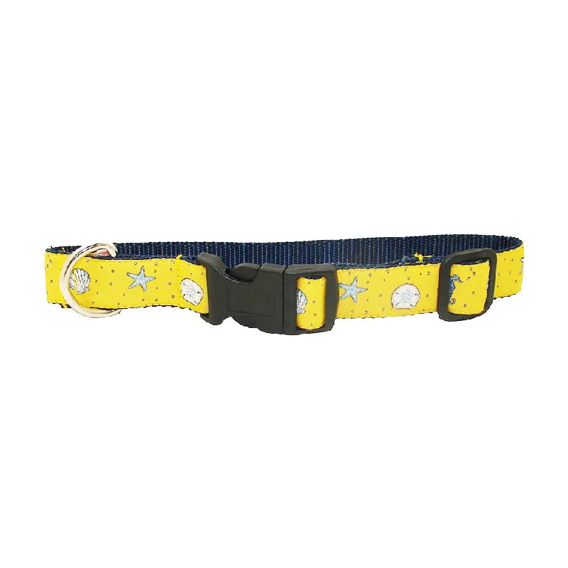 breathable pet carrier backpack-Sunshine Yellow Sea Critter Dog Collar