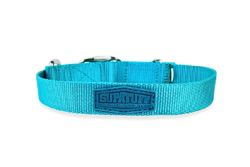 interactive bird toy-SUPATUFF® Strong Dog Collar Turquoise (Slim Fit)