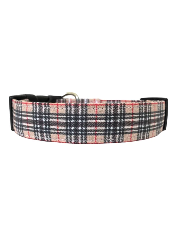 pet first aid kit-Tartan Plaid Dog Collar