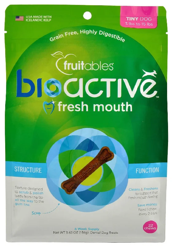 vet-approved dog chew-Fruitables BioActive Fresh Mouth Dental Chews