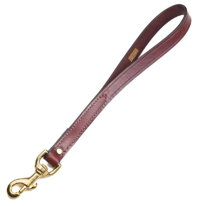 bird-safe cage disinfectant-Leather Traffic Leash - Chestnut