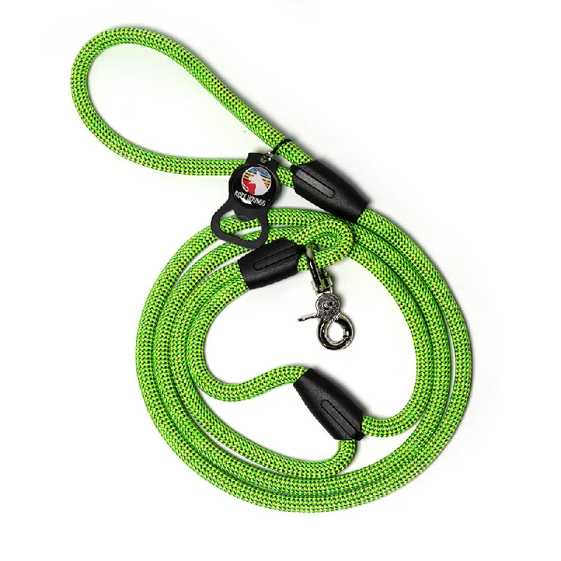 interactive bird toy-Urban Handle Dog Leash - Greens/Yellows