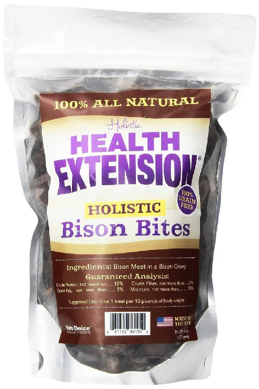 parrot chew toys-Vets Choice Health Extension Holistic Bison Bites Treats 10 oz.