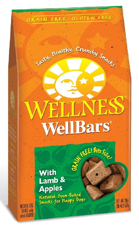 kitten teething ring-Wellness WellBars Crunchy GF Lamb Apple 20oz Treats