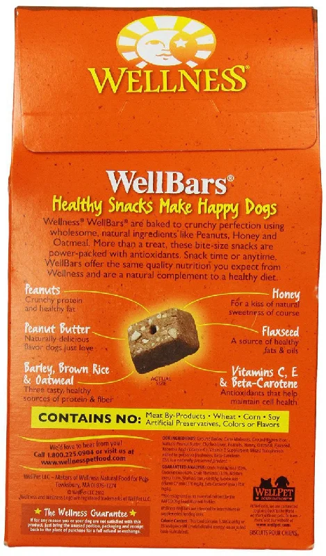 squirrel-proof bird feeder-Wellness WellBars Crunchy Wheat Free Peanuts And Honey 20oz Treats