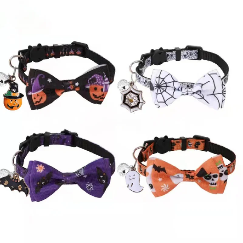 automatic fish tank cleaner-Halloween Pet Collar with Ribbon Bow and Bell