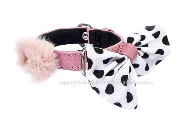 travel-friendly pet grooming kit-Polka Dot Bows Collar